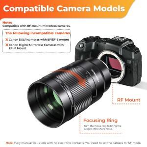 Lightdow 접이식 프라임 렌즈  캐논호환 EF 니콘 호환 Z 소니호환 E 마운트  마이크로 싱글 카메라  F SLR