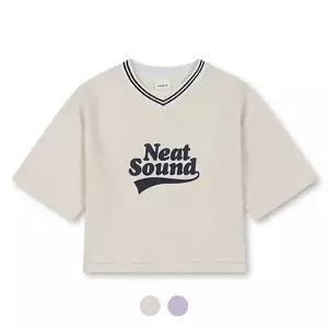 폴햄키즈 시그니처 여아 쿨텐션 브이넥 워딩 그래픽 반팔티PKE2TS2450 1814685