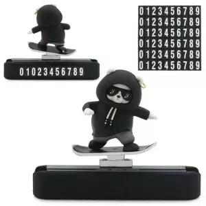 자동차 주차번호판 슬라이드 인형 장식품 보드곰 C102