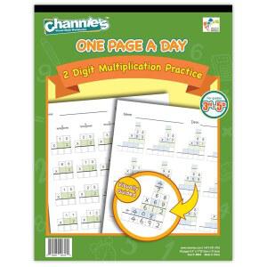 Channie u2019의 원 페이지 하루 수학 5학년 어린이를 곱셈 찢기 연습 연습, 쉬운 50개 자릿수 4학년, 위한 워크북, 워크시트 재미있고 3학년,