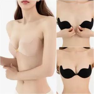 오프숄더 누드브라 앞후크 웨딩 실리콘 접착 수영장