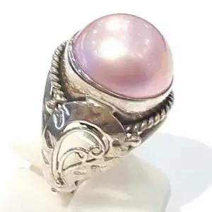 [블루케이] A급엔틱 핑크마베진주 원석반지210815-03n