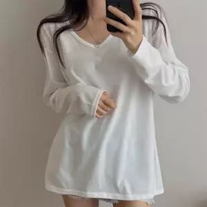 여자 레이어드티 브이넥 기본긴팔 티셔츠