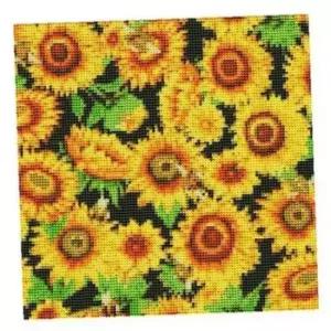 DIY 보석십자수 감각장식 황금빛 해바라기 30x30