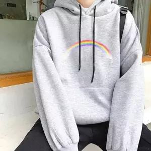 TBZ 후드티 깔끔하고 따듯한 무지개 프린팅 기모 패션