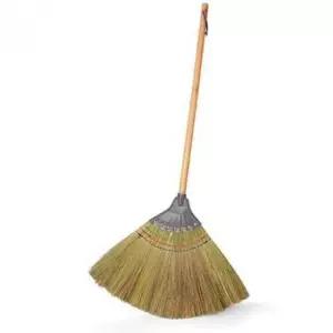 [반려] 나무 손잡이 원목 갈대 청소 솔 브러시