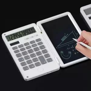 [문구/오피스] 클레버 폴딩 휴대용 전자 메모패드 계산기 화이트