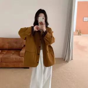 여성 커프스 코트 봄 솔리드 빅사이즈 칼라 트렌치 A02Z1O OP3