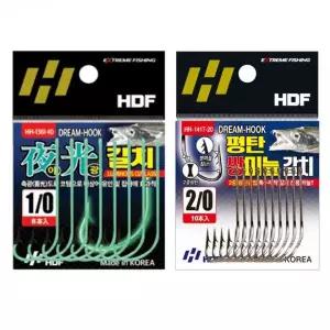 갈치 바늘 평탄 쌍미늘 축광 야광 낚시 바늘