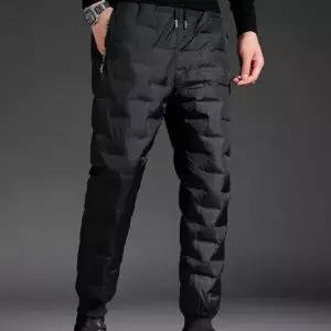 남성 양털 패딩바지 퀼팅 방한 등산 팬츠 골프