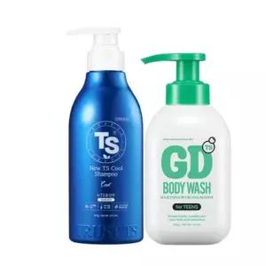 [온누리상품][TS] 뉴TS쿨샴푸 탈모증상완화 500g 1개+TS지디바디워시 400g 1개