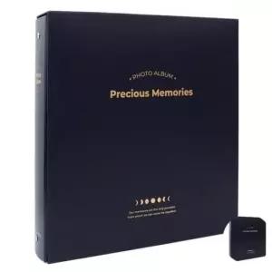 [문구/오피스] 사진앨범 포토 자유배치 북타입 사진보관 추억정리점착앨범 4R 접착 40매 블루 포토 성장