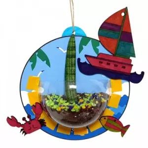 스투키 바다 여름 벽걸이화분 만들기 4인세트