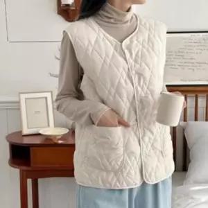 [옷은날개] 우먼 퀄팅 라이트웨이트 패딩조끼 변환기베스트 써멀가공 점퍼 조끼 일상