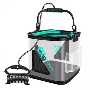 투명 낚시 밑밥 통 살림통 접이식 바다