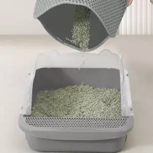 [콩심팥심]모래 고양이 매트 그레이 60x90cm 화장실 용품