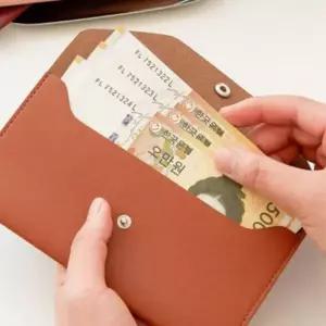 [콩심팥심]세뱃돈 지갑 용돈 가죽 장지갑 봉투 지갑돈 상품권 지폐