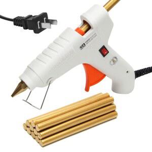 럭시브 씰링 왁스 스틱 12P 글루건, 5.4인치 파이어 원고 결혼식 초대장, 봉투 및 패키지 장식(골드)