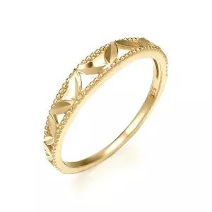 [제이로사] 18k 퀸즈 컷팅 밴드 반지