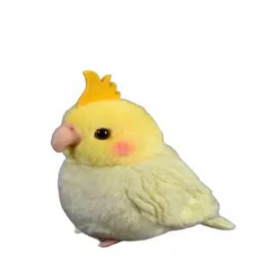 앵무새 인형 왕관앵무 선물 귀여운 장난감 애착 조류 손가락 베개 역할놀이