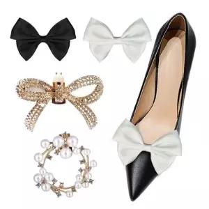 웨딩슈즈 셀프웨딩 구두 코사지 탈착식 액세서리 리본 WFFVBZK