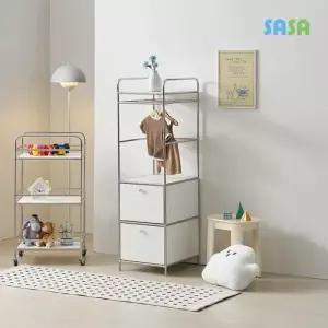 사사가구 포비 E0 미드센츄리 400 2단서랍형 짧은행거