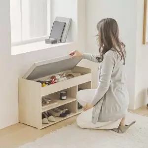 아씨방가구 베인 신발 정리 수납 벤치 스툴 의자 800