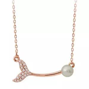 로즈골드 패션 고래꼬리 진주 목걸이 WFG2HMD