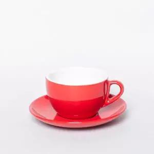 노빌따 KA 커피잔 2.5호 260ml 레드 도자기컵 홈카페 선물용컵 레드컵