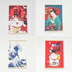 가림막천 고급 인테리어 벽걸이 장식 노렌 테피스트리 4종 벽걸이노렌