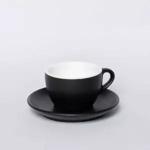 노빌따 KA 커피잔 2호 210ml 블랙 디자인잔 모던컵 블랙도자기 세트잔