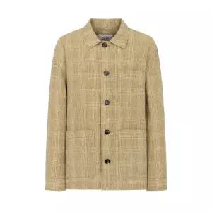 [롯데백화점]갤럭시라이프스타일 2026 S/S 체크 린넨 초어 재킷 - 머스타드 GC6339L03G