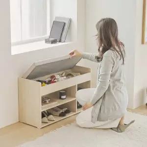 [아씨방가구]베인 신발 정리 수납 벤치 스툴 의자 800