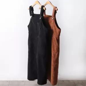 빅사이즈사랑해요 F569L111 던킨멜빵골덴롱원피스 CH (7732231A)