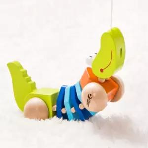 아기선물 악어 우드 걸음마 장난감 육아템 집콕놀이 끌고다니는