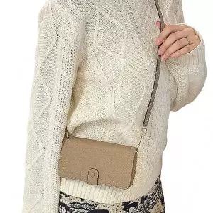 [셀러에이드]가죽 핸들형 카드수납 지퍼 크로스 장지갑 가죽크로스지갑