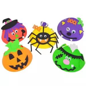 [셀러에이드]할로윈 EVA캡모자 만들기 (100개 묶음) 키즈캡모자 무지캡모자