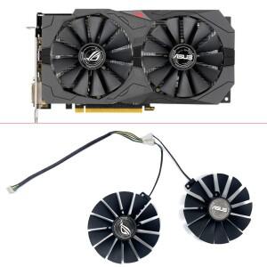 새로운 냉각 팬 95MM 4PIN PLD10010S12HH T 129215 AMD RX470 게이밍 비디오 카드 팬용 ASUS ROG STRIX 듀