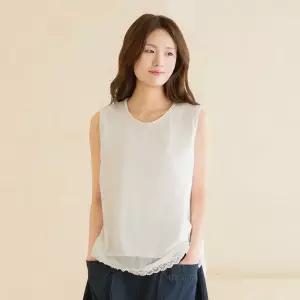 엄마옷 마담4060 [내추럴포엠]이중레이스나시 여성 데일리 민소매 -RSL2603001-