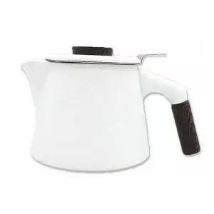 고원 계수나무 화이트 티포트 450ml 도자기 티팟 차주전자