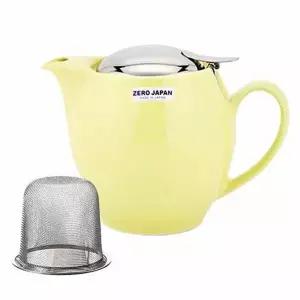 제로제팬 도자기 티포트 라운드 레몬옐로우 580ml 티팟 차주전자