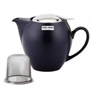 제로제팬 도자기 티포트 라운드 무광블랙 580ml 티팟 차주전자