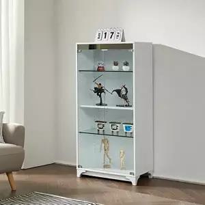 [미아트]모던라인 꼬아망 4단 600 유리 장식장 진열장