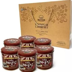 김 선물세트 고급형 해삼김 7호 서천김 캔 6개