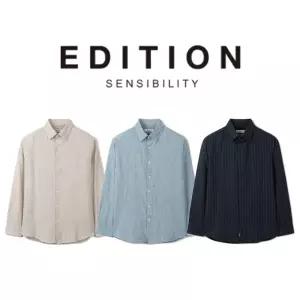 [롯데백화점]에디션 26 SS 남성여름남방 리넨 혼방 스트라이프 셔츠 3종 1택 NEG2WC1921 DR4488