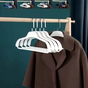 라운드 대형 옷걸이 10개 논슬립 원형 의류 걸이 행거 미끄럼 방지 클립 옷 거치 다용