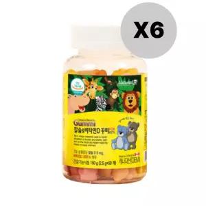 네추럴라이즈 비타민D 칼슘 어린이 젤리 키즈 60정 X6 BNA