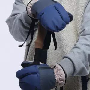 9FX 여성 네이비 3핑거 장갑 방수 터치 스키 보드 M BNA