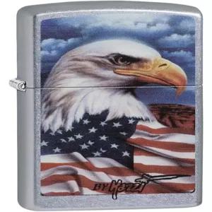 지포 라이터 흰머리 독수리 스트리트 크롬