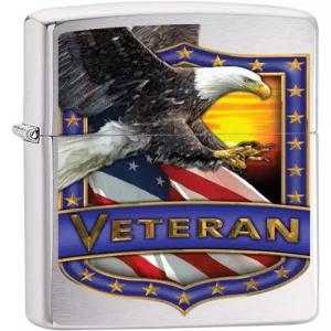 지포 라이터 베테랑 실드 독수리 브러쉬드 크롬 79983